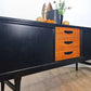 Black and teak midcentury modern sideboard