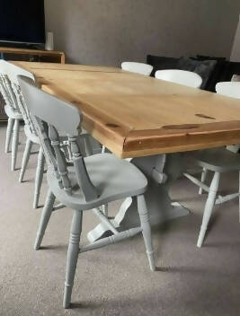 Solid Wood Dining Table and Chairs