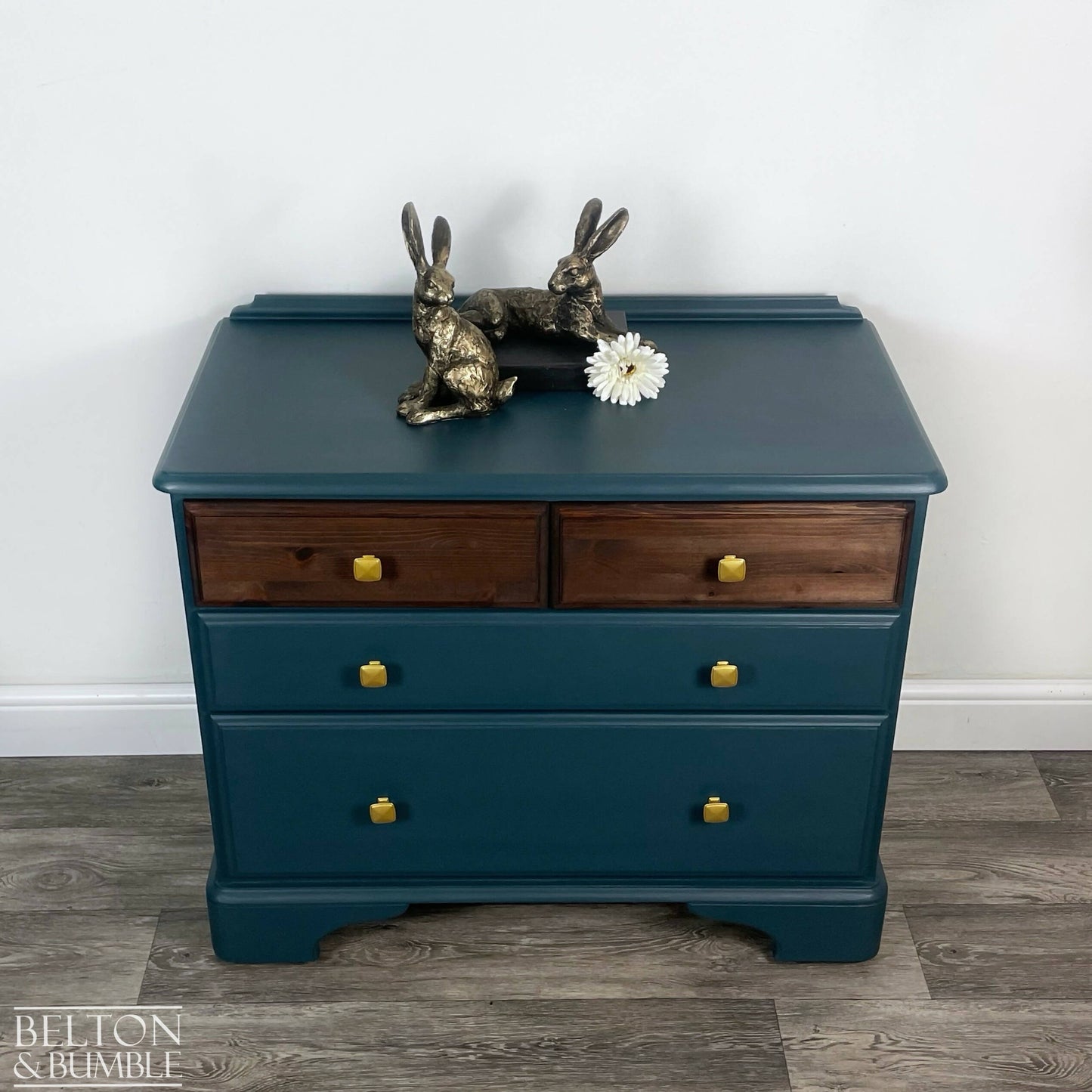 Blue Bedroom Vintage Drawers