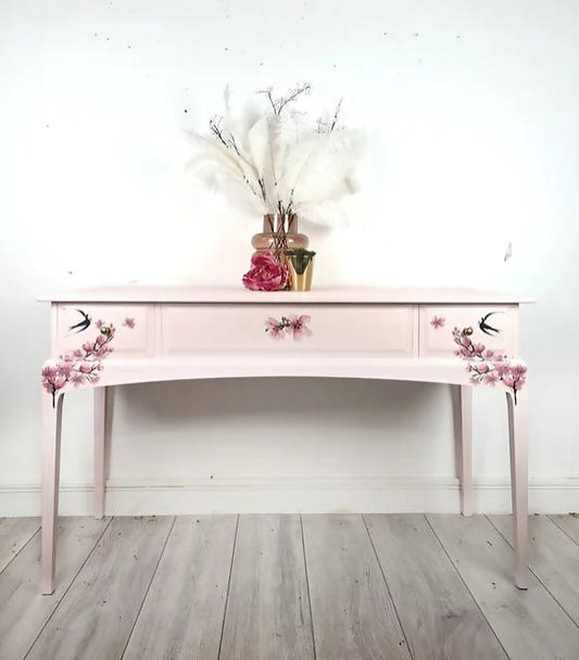 stag console table in pink