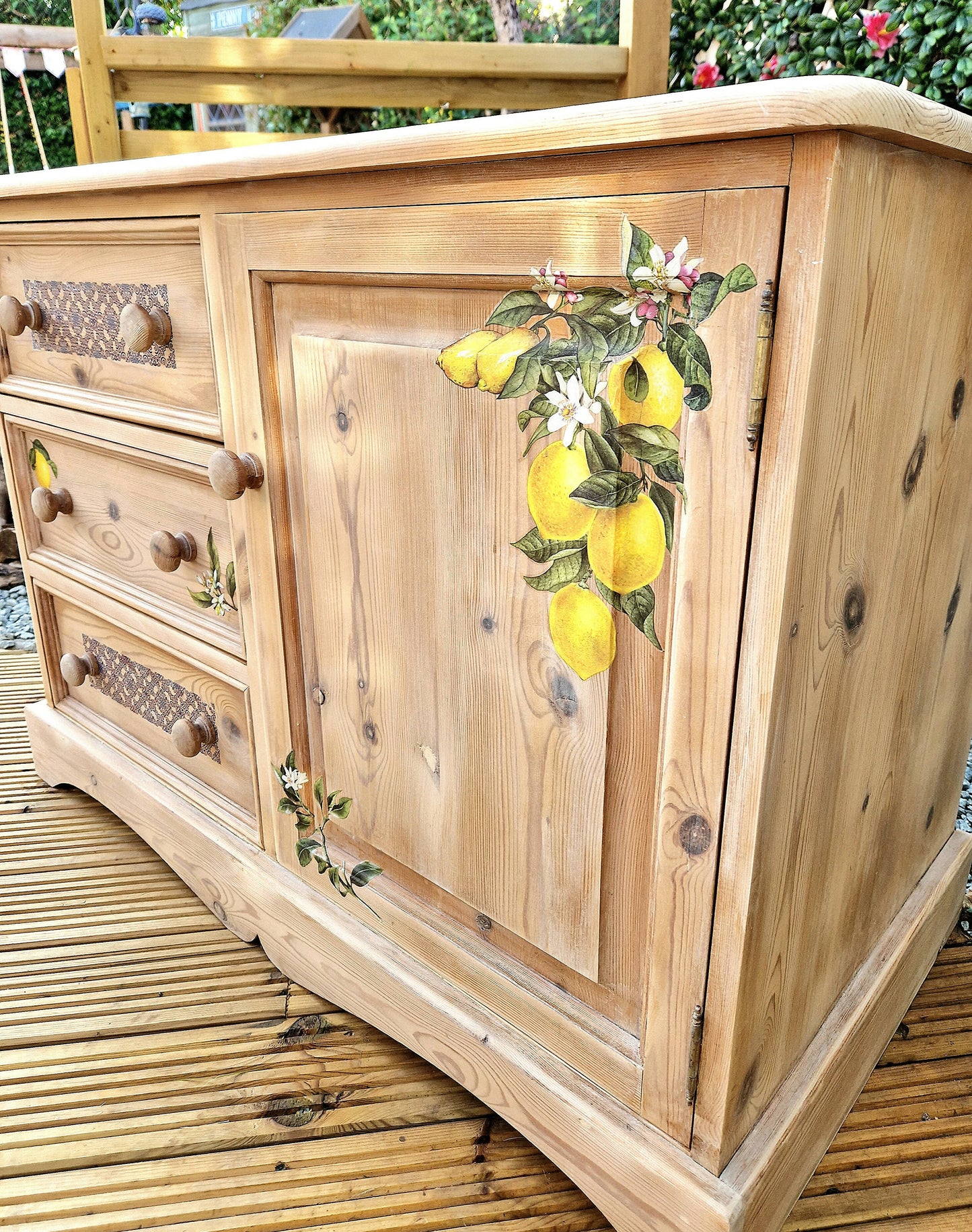 Rustic Wood Cupboard and Drawers Mediterranean Style