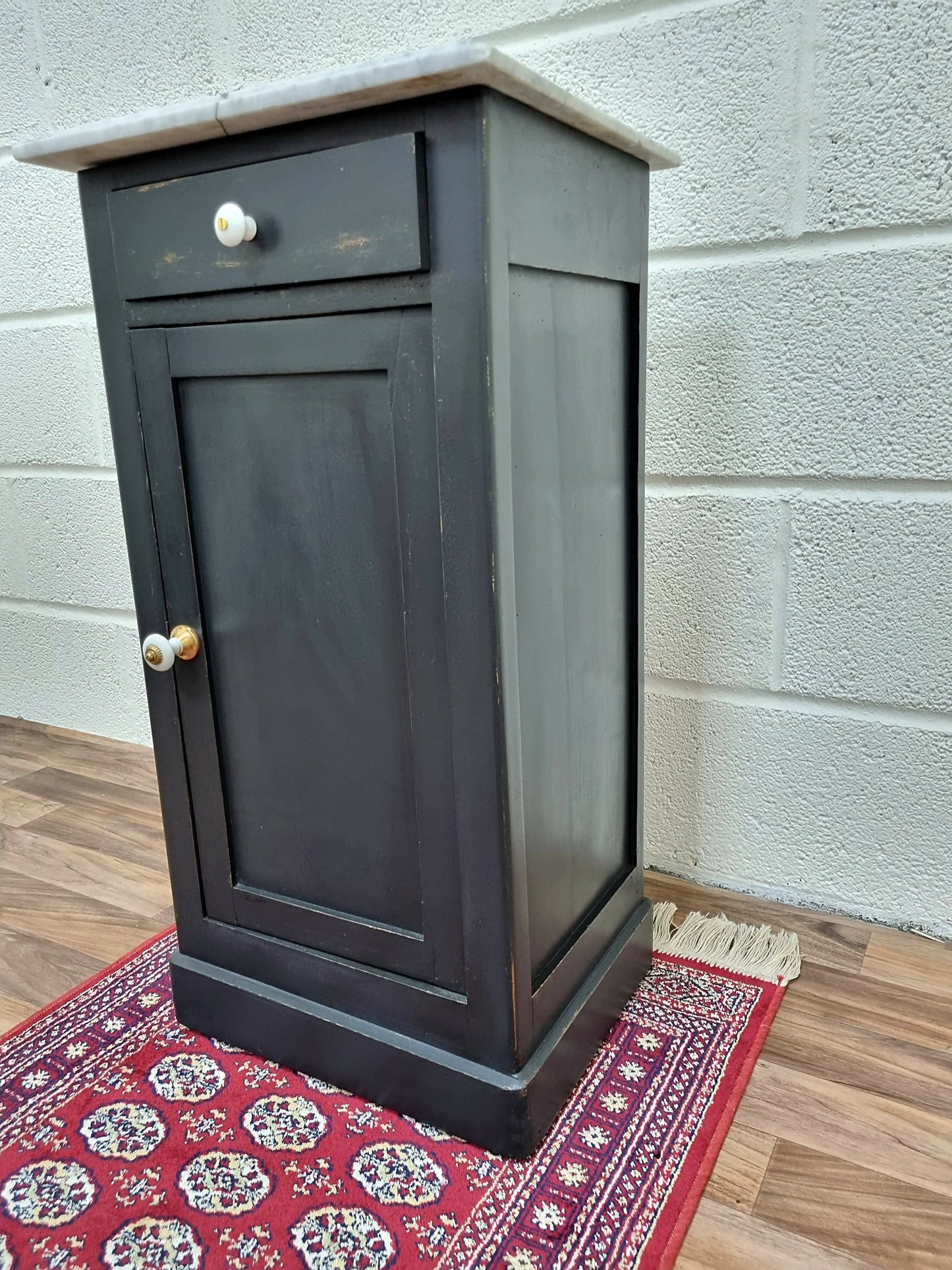 Marble Top Bedside Cabinet Victorian Pot Cupboard