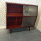 Mahogany Coloured Glass Fronted Vinyl Cabinet