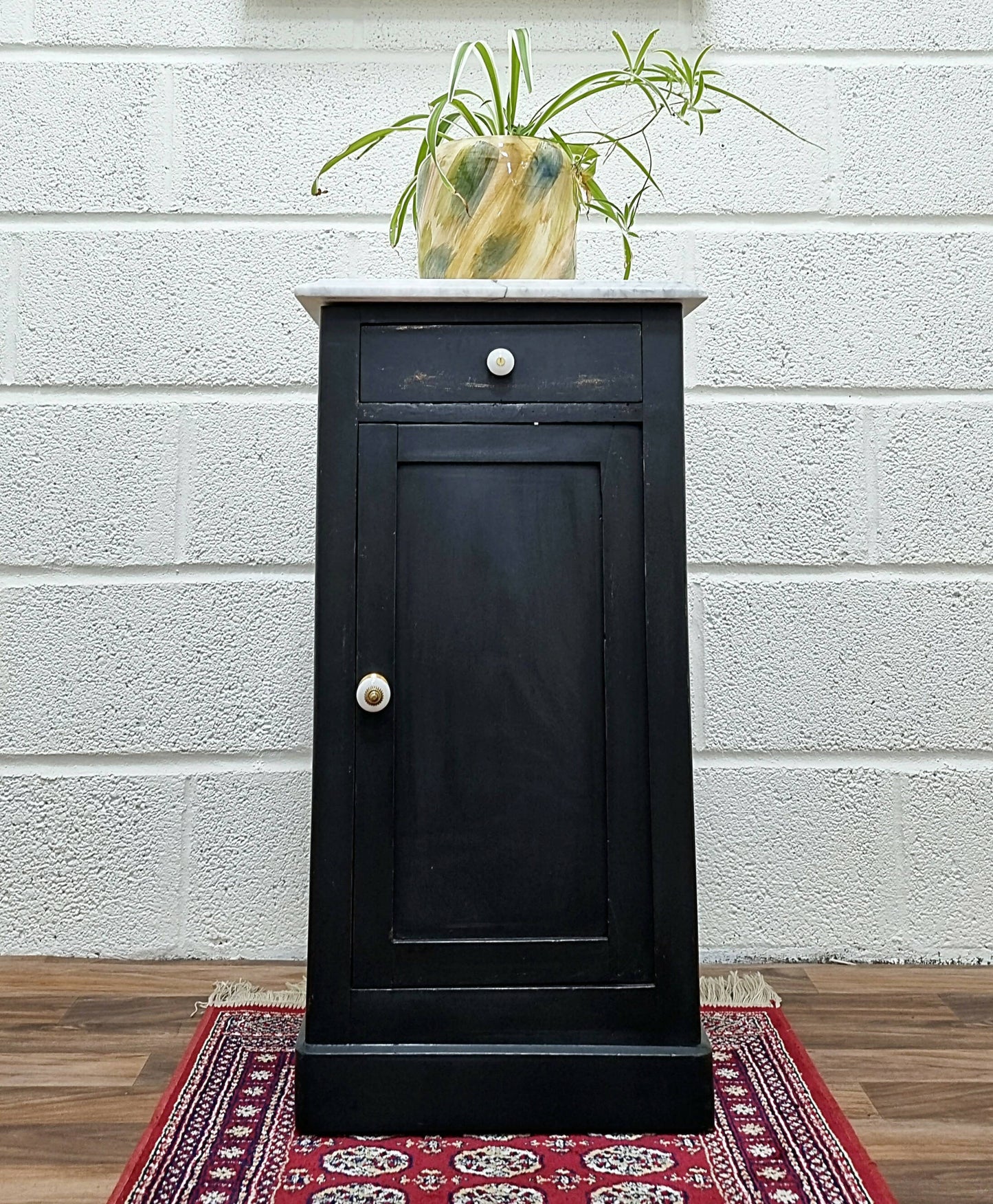 Marble Top Bedside Cabinet Victorian Pot Cupboard