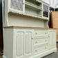 Sage Green Solid oak Welsh Dresser/ Display Unit