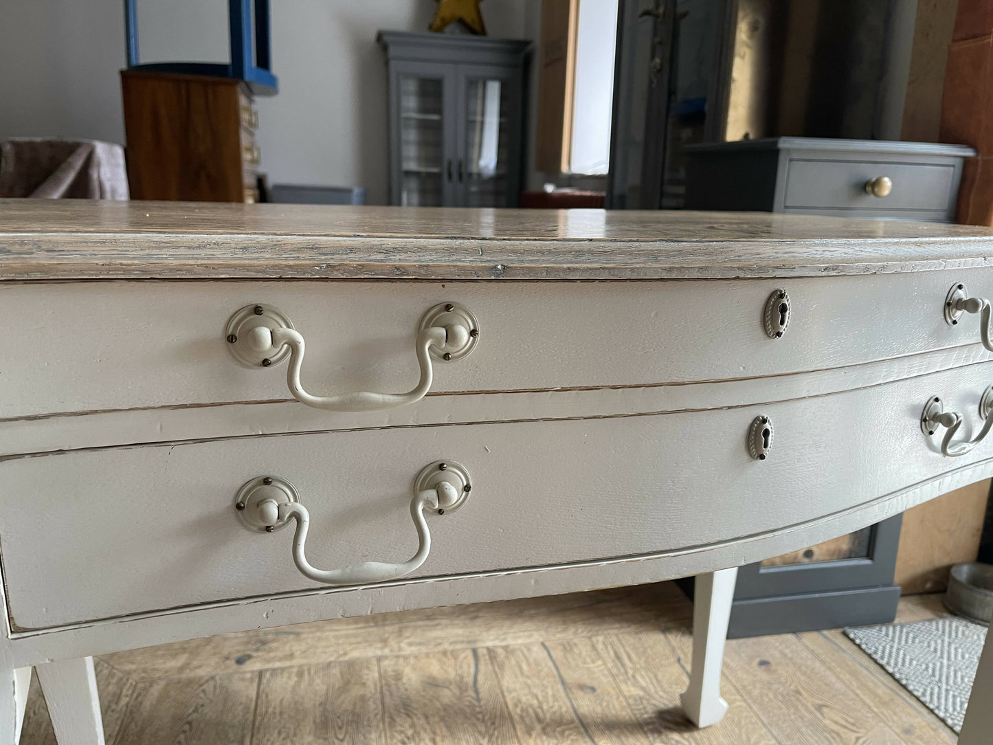 Vintage White Console Table