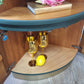 Mid century modern nathan corner unit,drinks cabinet in green and gold