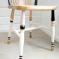 ****** SOLD OUT ****** Whimsical Edwardian Desk & Chair, Black, White, Roses, Diamonds, checks and stripes Alice in Wonderland Dressing Table and Windsor Chair