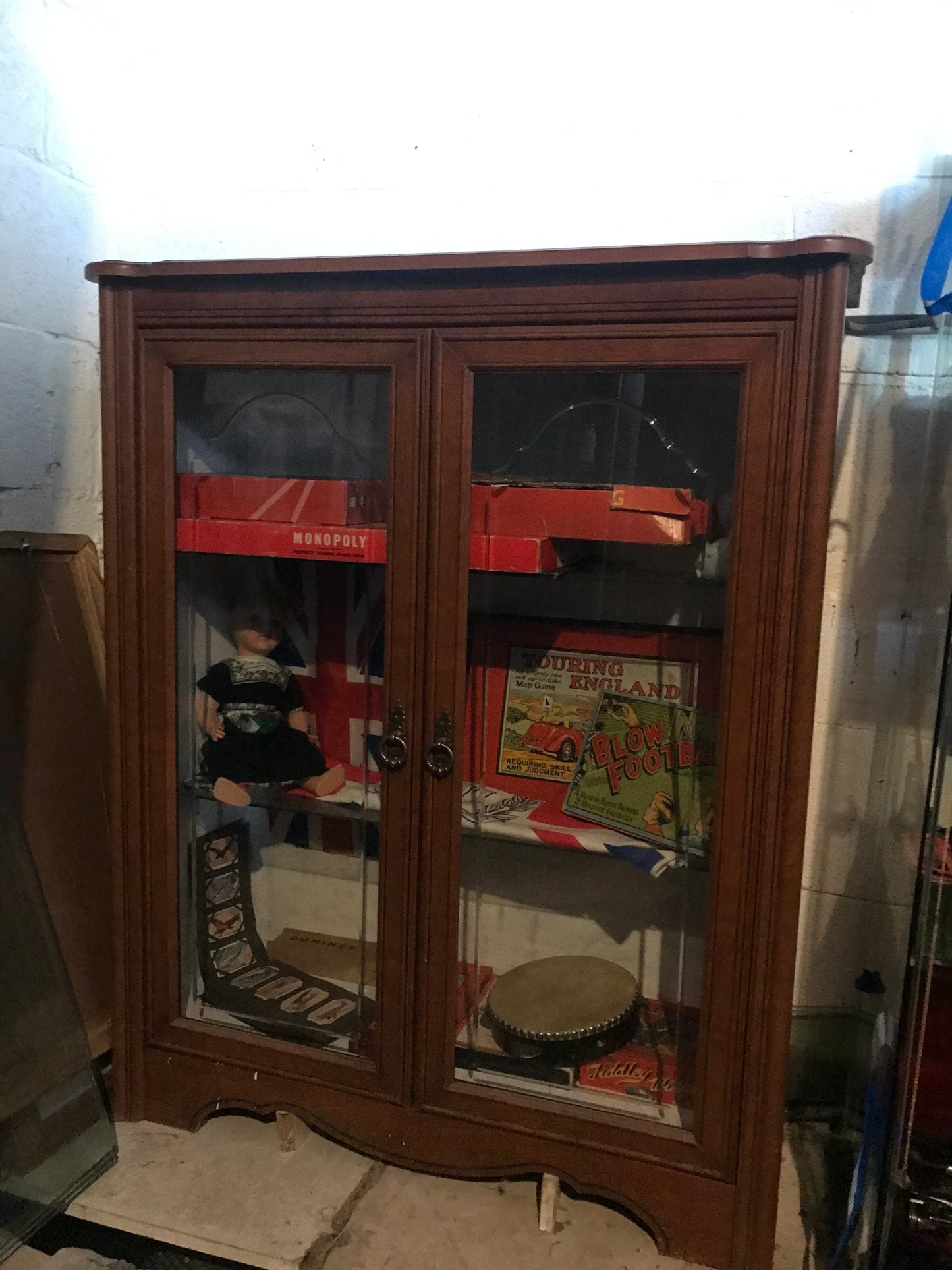Pine display cabinet