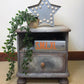 Industrial 'rusty metal' paint effect bedside cabinet by Paint Kitchen
