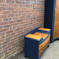Vintage Bedroom furniture by Harris Lebus- painted Navy Blue Single Wardrobe & Dresser Drawers