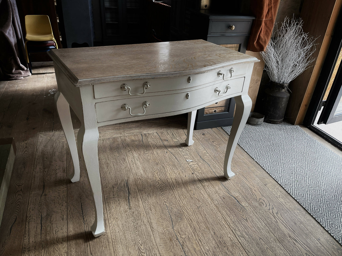 Vintage White Console Table