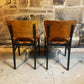 Vintage Beautility Dining Chairs Upholstered In London Transport Fabric