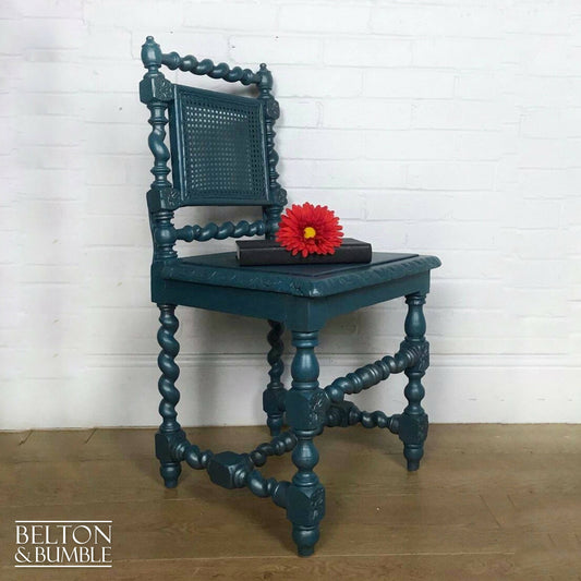 Rustic Blue and Silver Chair-6