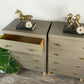Pair of Four Drawer Chests of Drawers in Green Grey, Mid-Century