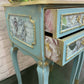 Two Blue French Vintage Tall Bedside Cabinets