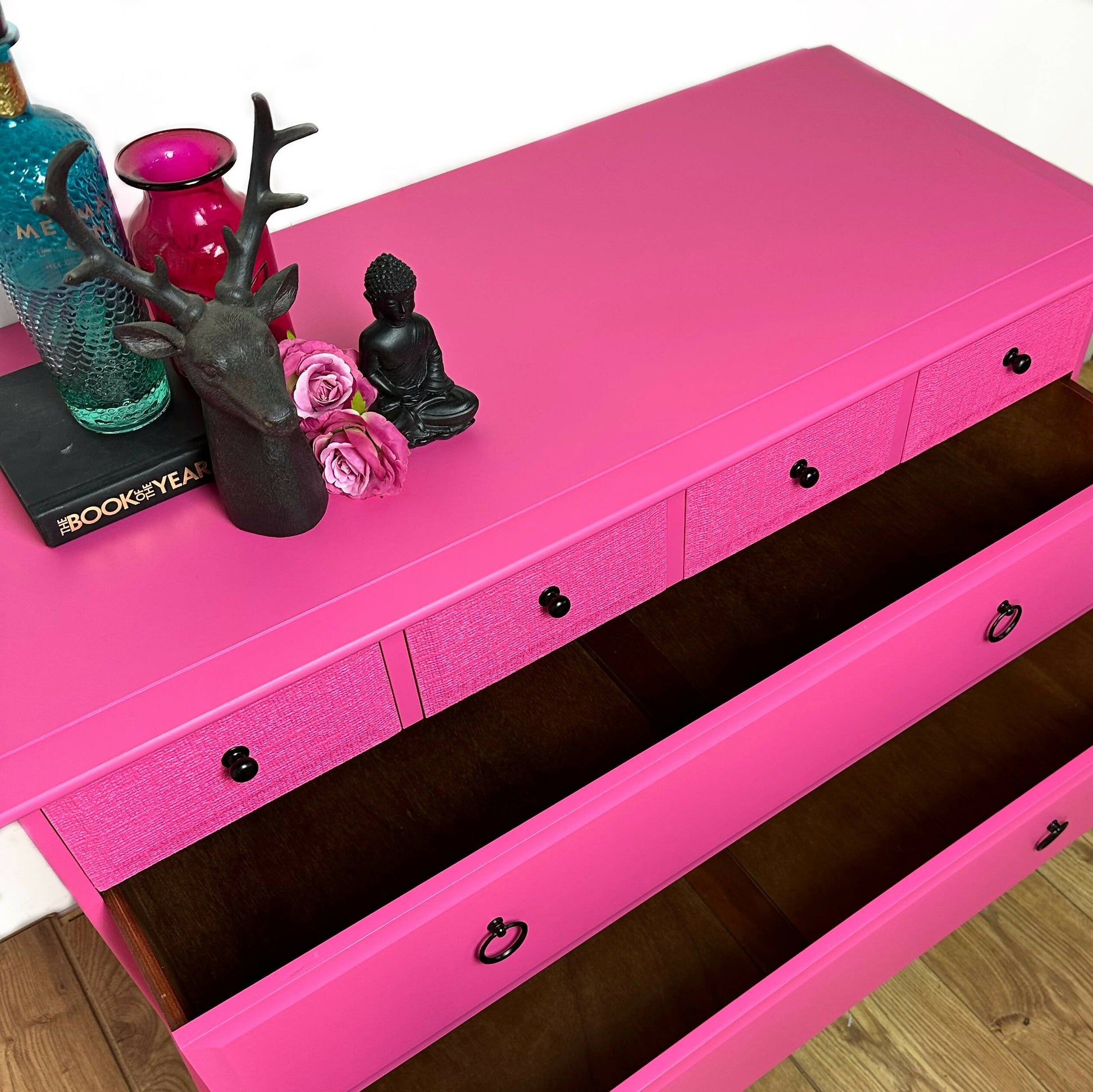 hot pink dresser for sale SOLD Hot Pink Bamboo Dresser Hutch | Lacquer Sideboard, Customizable