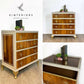 Neutral and Gold Chest of Drawers