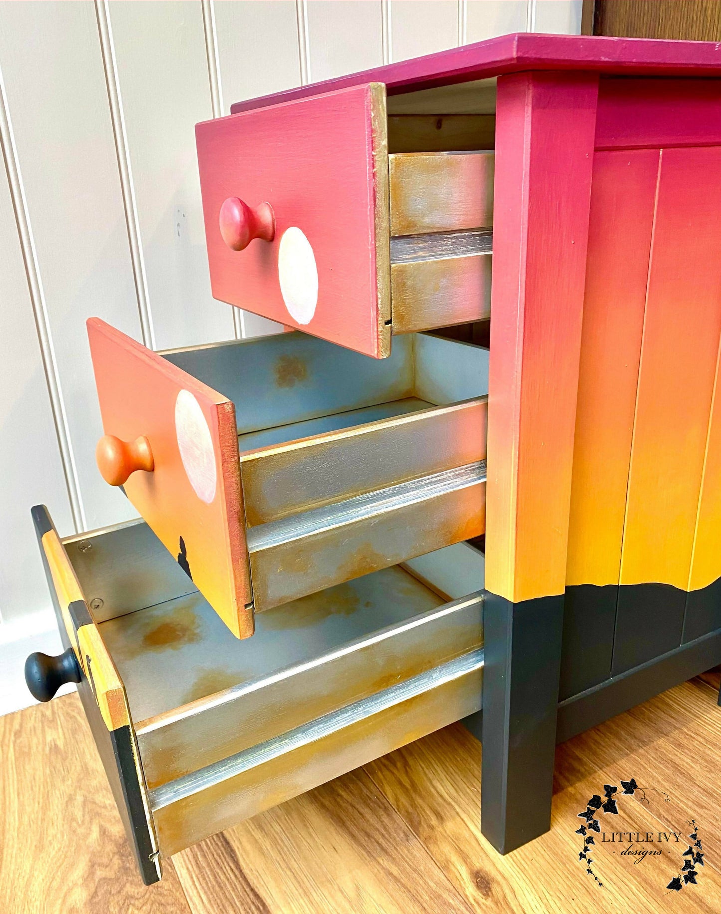 Star Wars Tatooine Sunset hand painted bedside drawers / side table - Starwars drawers