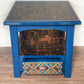 Solid wood square coffee table with drawer and under shelf storage