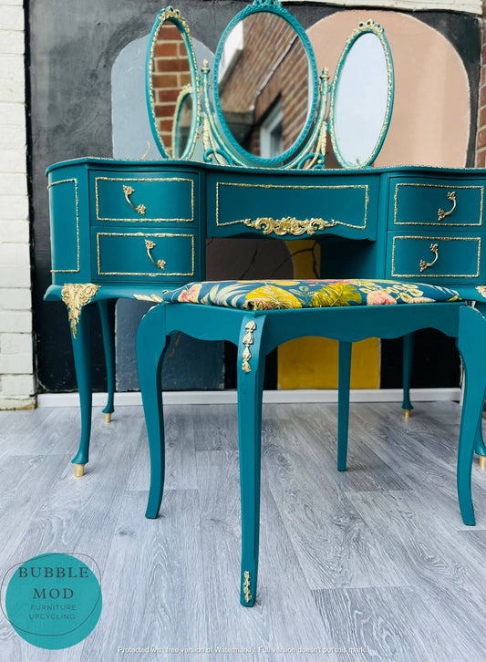 Vintage Olympus Dressing Table With Stool