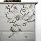 Vintage French Style Cream Stag Minstrel Tallboy Chest of Drawers With Blossom Flight