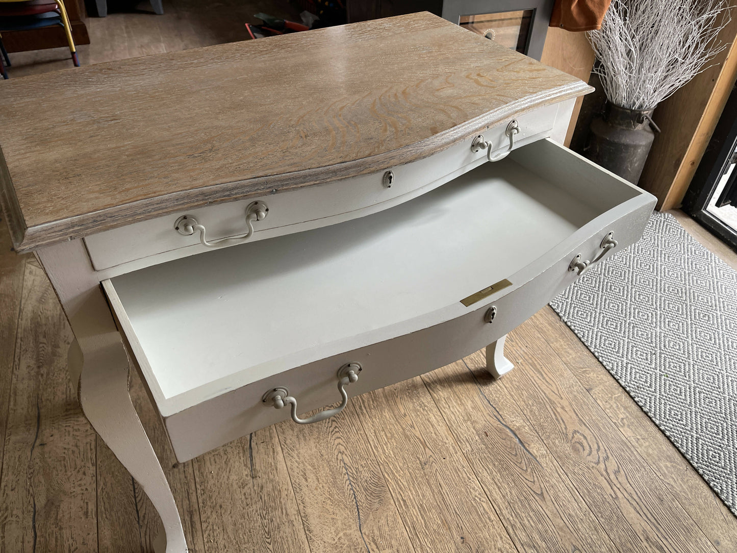 Vintage White Console Table