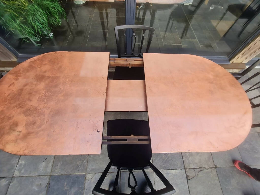 ***SOLD - Copper leaf Extendable Dining Table and Chairs ***SOLD