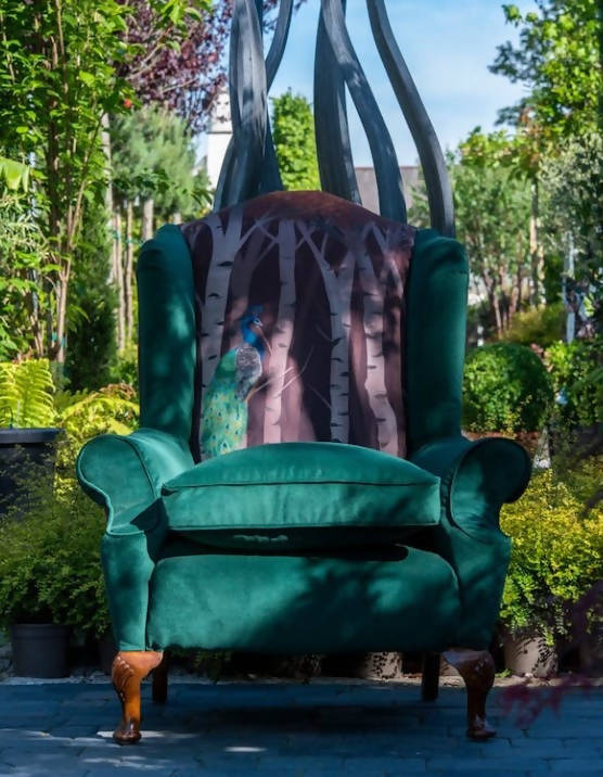 Queen Anne Green Armchair