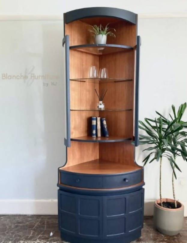 Navy blue deals corner cabinet