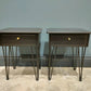 Stag Bedside Cabinets with Hairpin legs