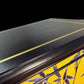 **This Item is Sold** Hand painted cocktail cabinet enrobed in a stunning Japanese style bamboo leaf print.