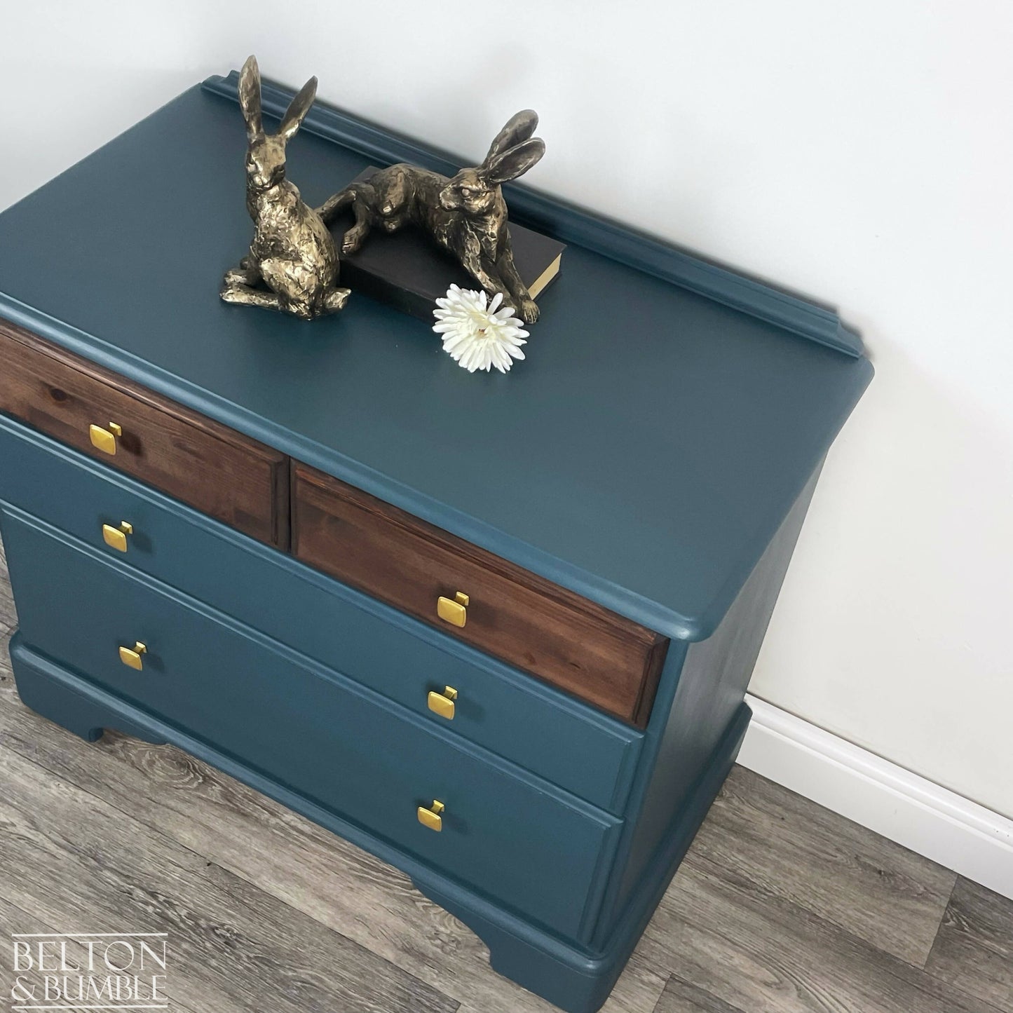 Blue Bedroom Vintage Drawers