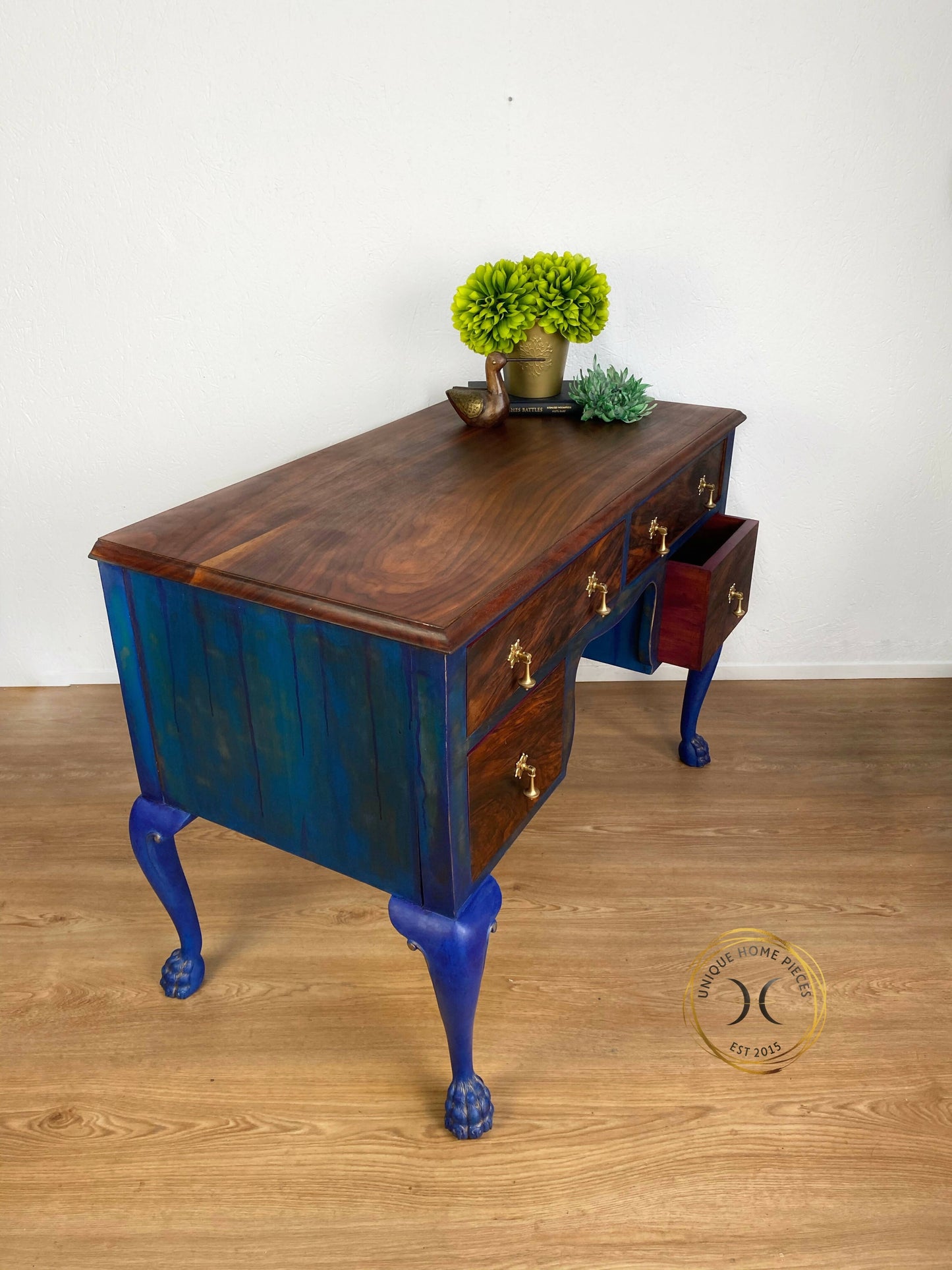 Rosewood Blue Dressing Table/Desk