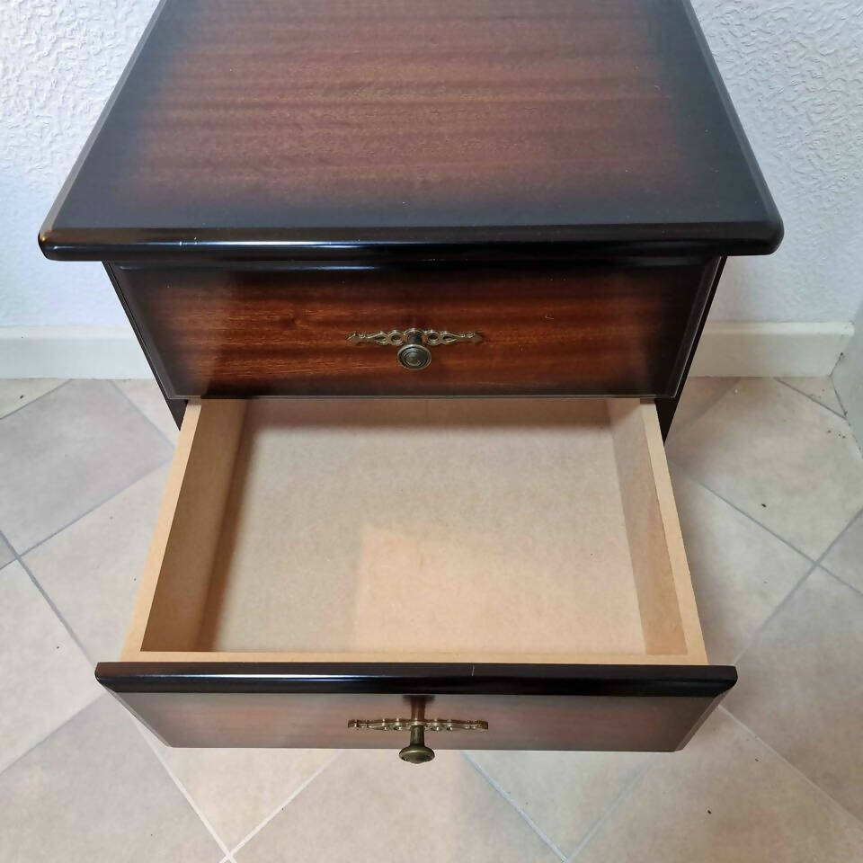 Heavy Solid Mahogany Bedside  Cabinet