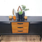 Black and teak midcentury modern sideboard