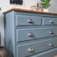 Vintage Blue Pine Chest of Drawers