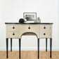 cream and black painted sideboard