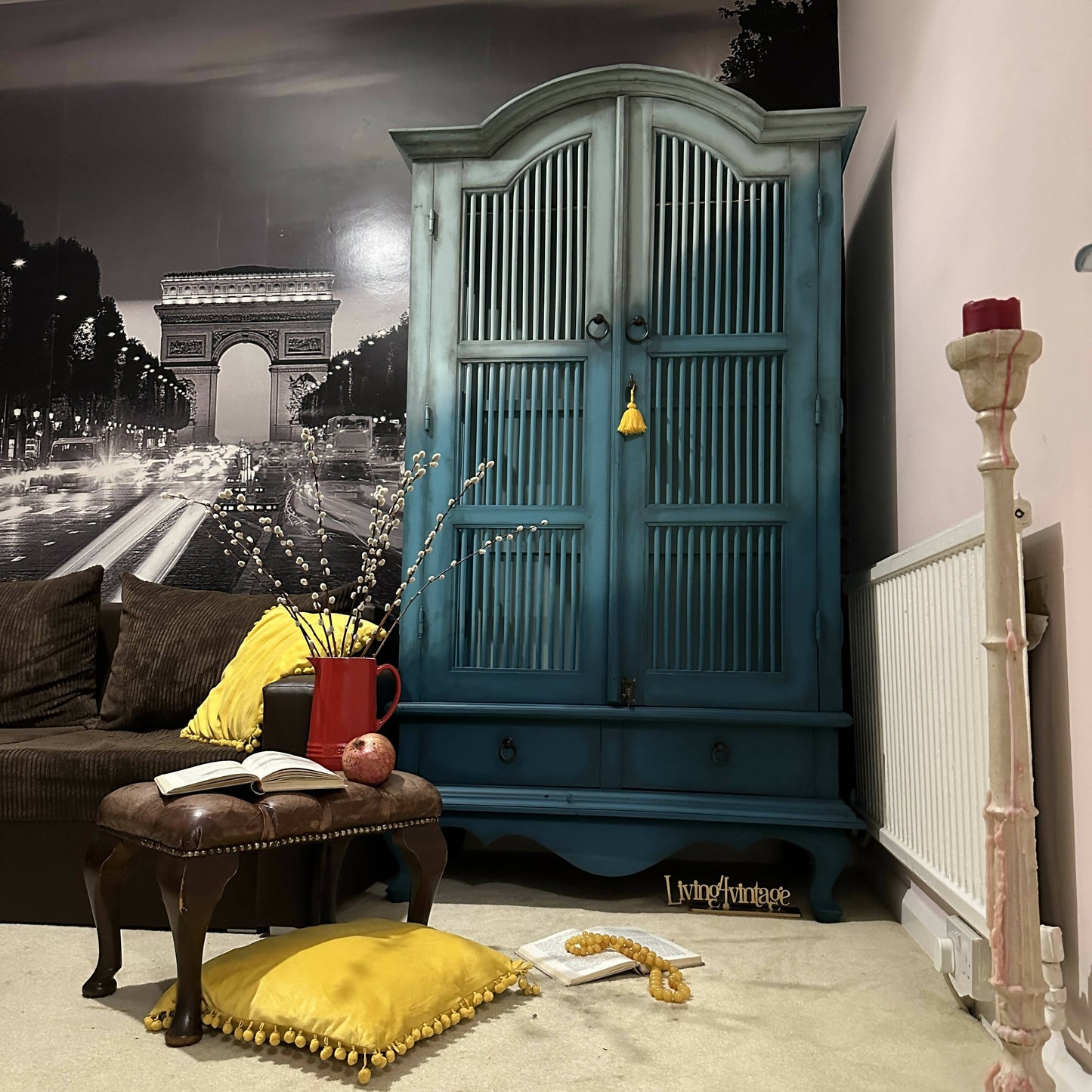 Painted Ombré Wardrobe Colonial Style Bird Cage Wardrobe