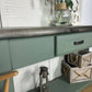 Solid Wood Green Console Table
