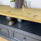 Vintage Grey Wooden TV Cabinet Drawers