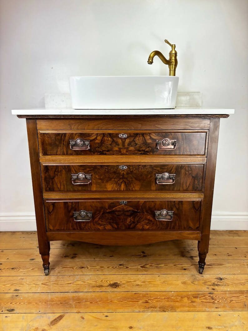 Bathroom Vanity Unit Made to Order Vanity Unit Custom Made Bathroom Furniture Antique Vintage Bathroom Washstand Basin Unit