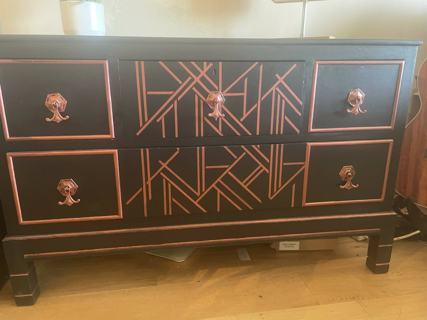 Mid century hardwood cabinet / Chest of drawers