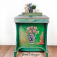 Green Hand Painted Vintage Davenport / Writing Desk