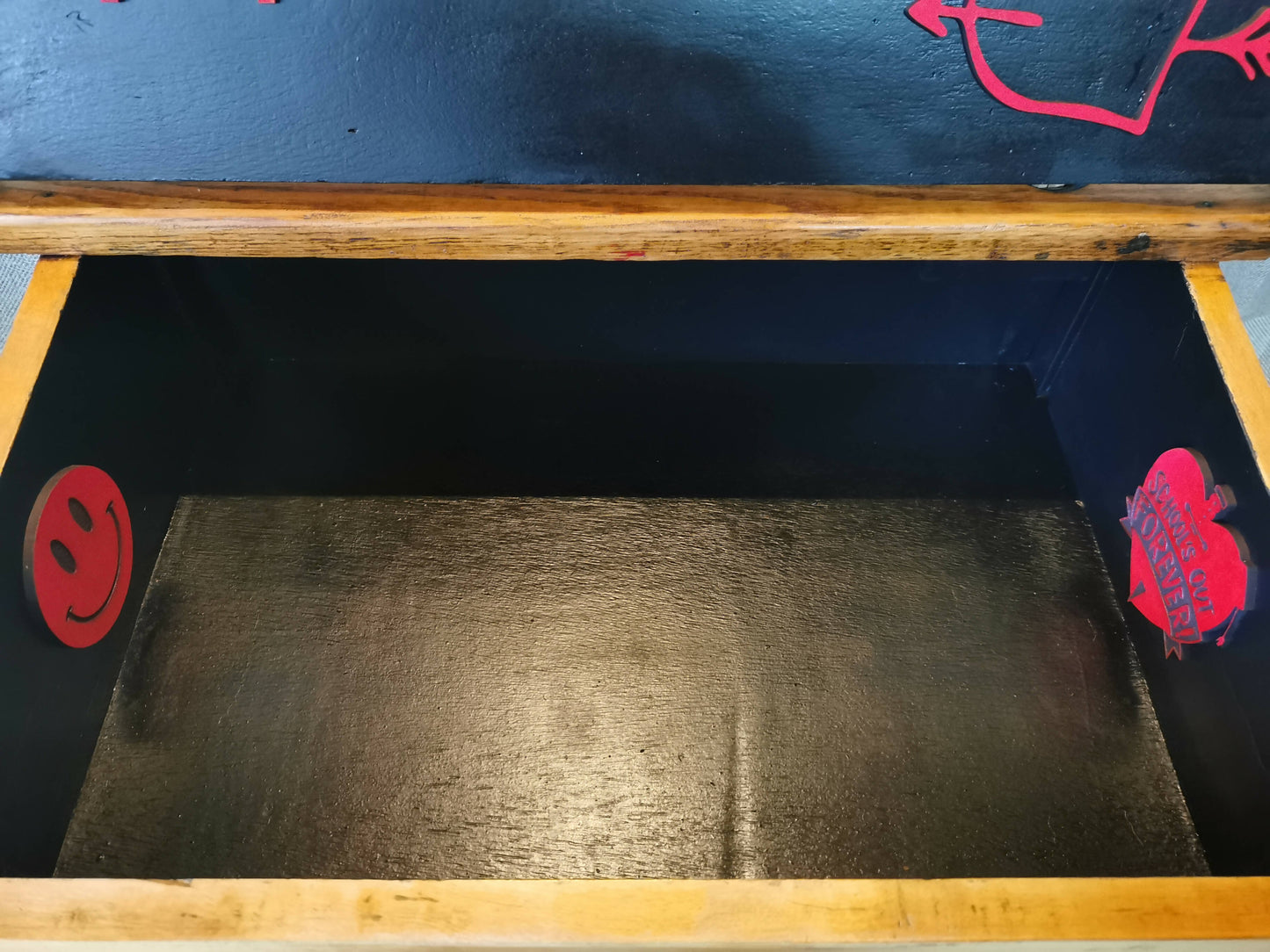 Vintage Desk black and original wood