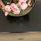 Schreiber Retro chest of 3 drawer/ Side table, Hand painted in black satin colour, Decoupaged with dogtooth pattern/ Marble handles