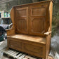 Solid pine Monks Bench