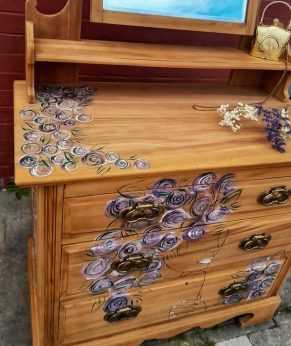 SOLD Antique Pine Dressing Table