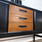 Black and teak midcentury modern sideboard