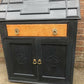 Small Vintage Writing Bureau Handpainted in Dusky Black